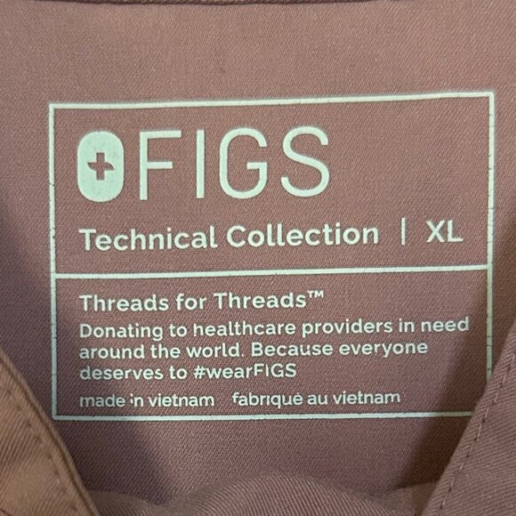 Figs Mauve Scrub Top - Picture 2 of 8